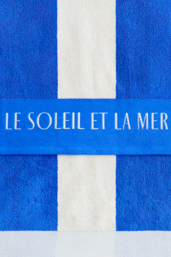 Пляжное полотенце из хлопка в полоску