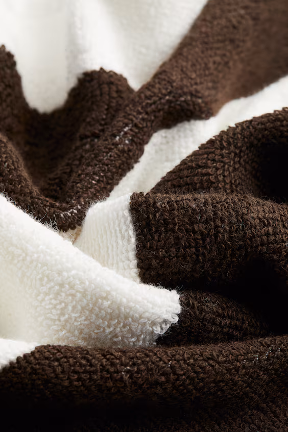 Полотенце для гостей из турецкого хлопка в полоску