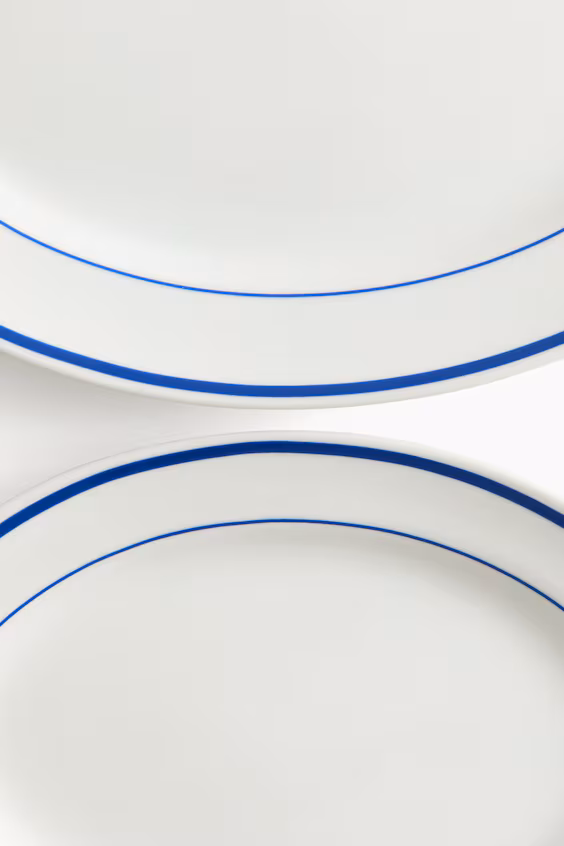 Набор из 2 тарелок из фарфора