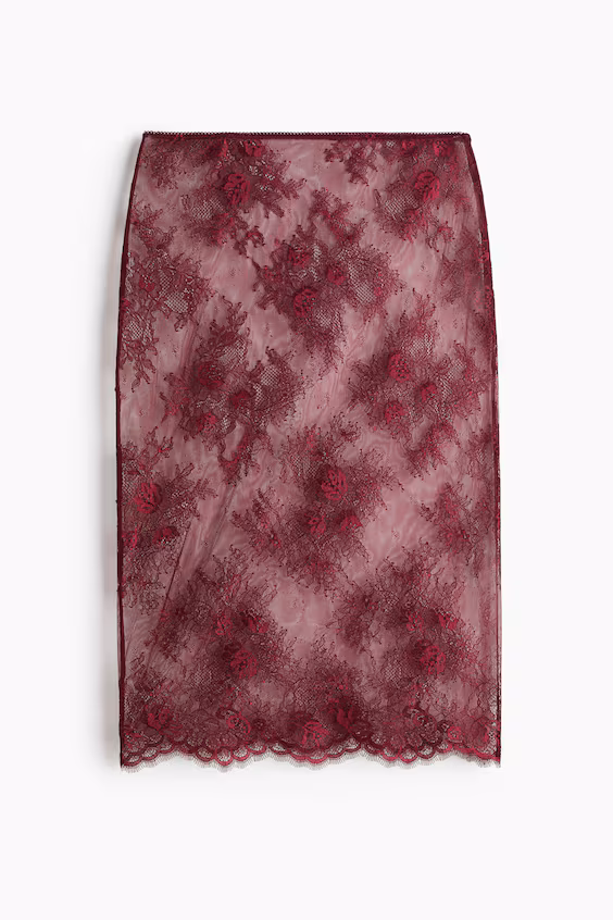 Миди-юбка из кружева