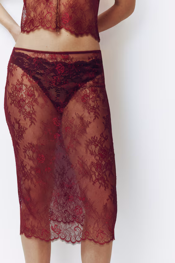 Миди-юбка из кружева