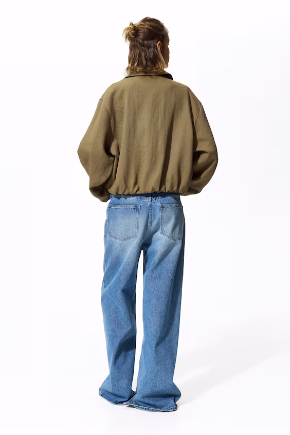 Повседневный пуховик с абалонами большого размера