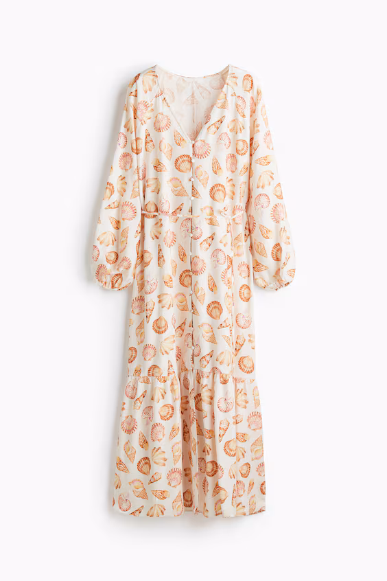 Платье из крепового текстиля с завязками