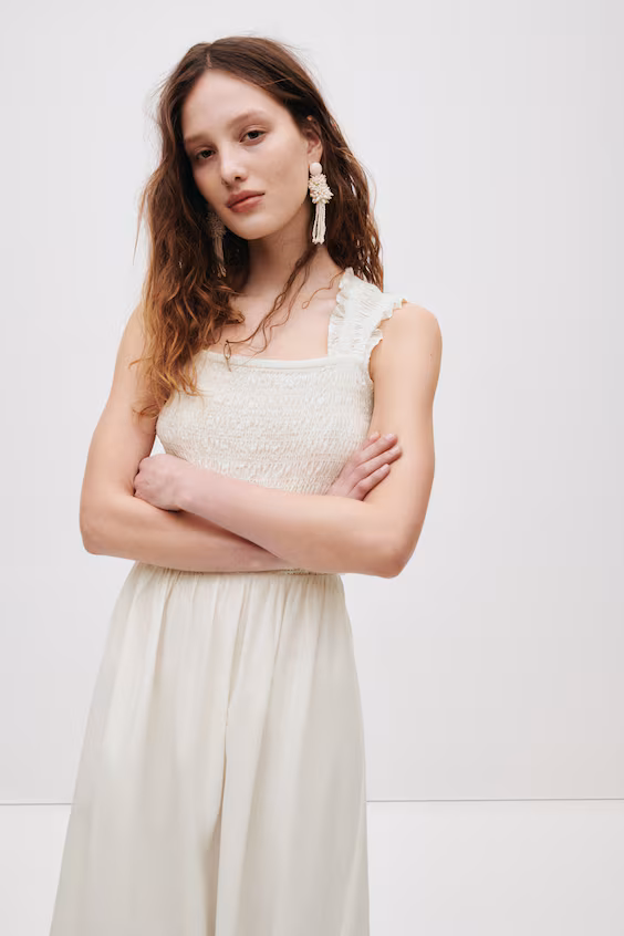 Платье из поплина с манжетами на резинке