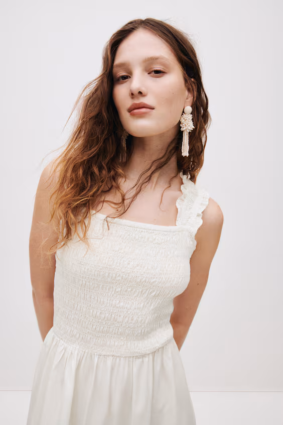 Платье из поплина с манжетами на резинке