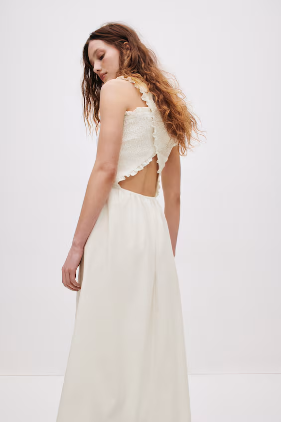 Платье из поплина с манжетами на резинке