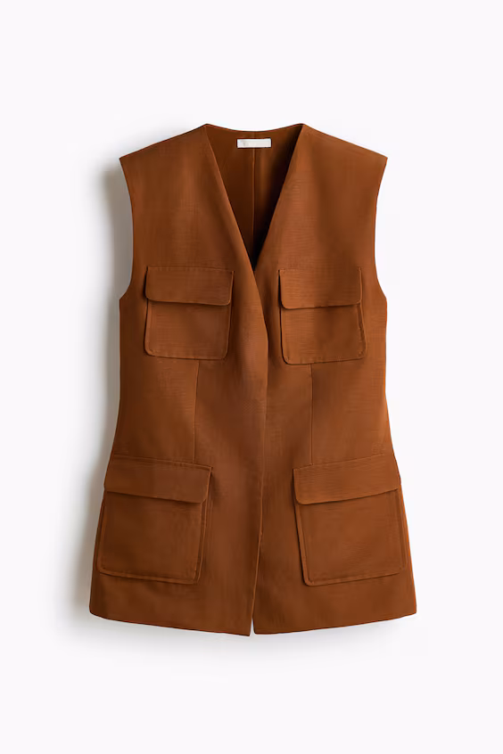 Жилет из смесового льна
