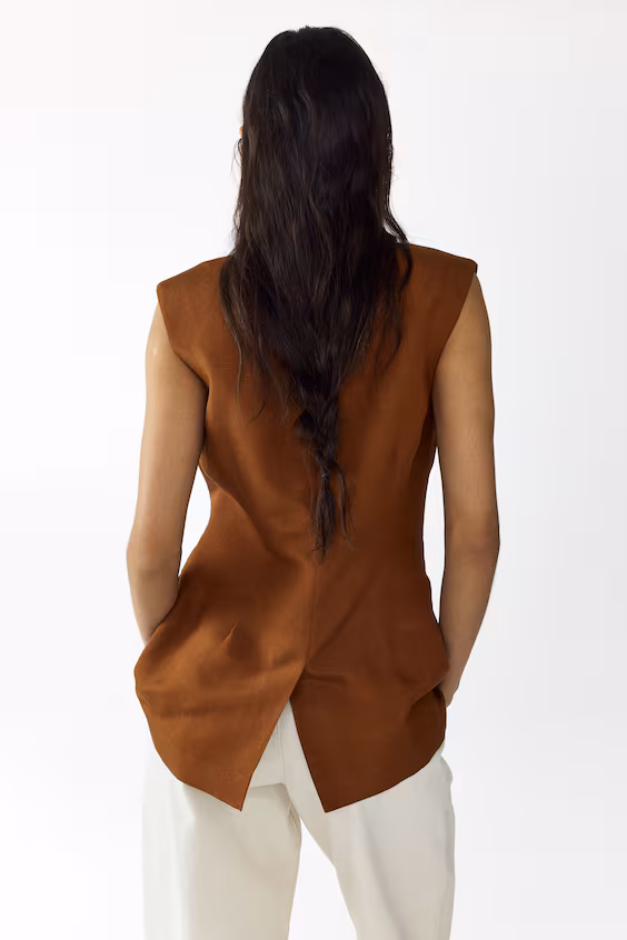 Жилет из смесового льна