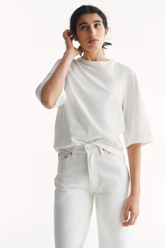 Футболка из хлопка свободного кроя