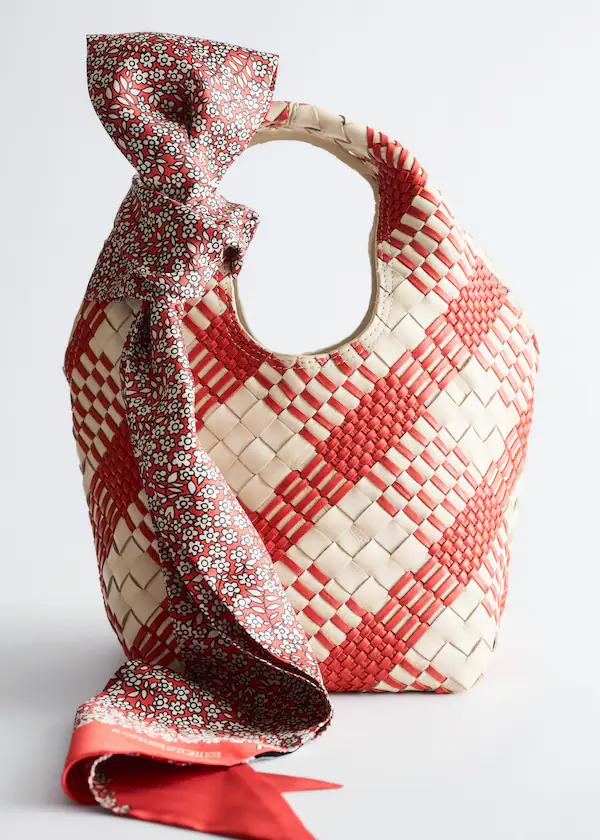 Сумка через плечо из плетеной кожи