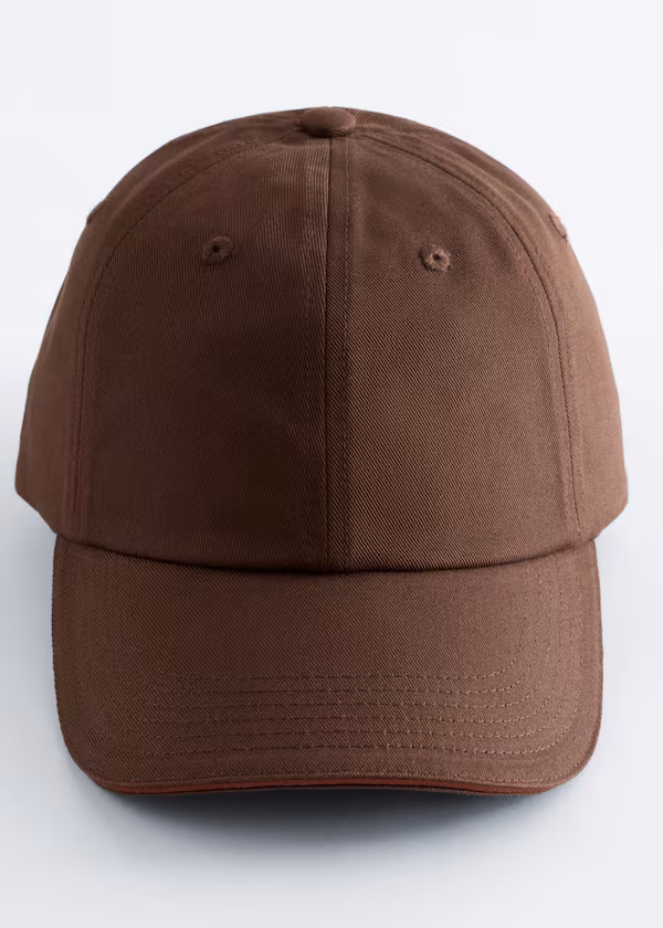 Бейсбольная кепка из хлопкового саржевого полотна