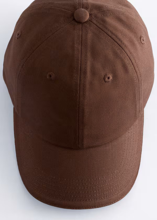 Бейсбольная кепка из хлопкового саржевого полотна