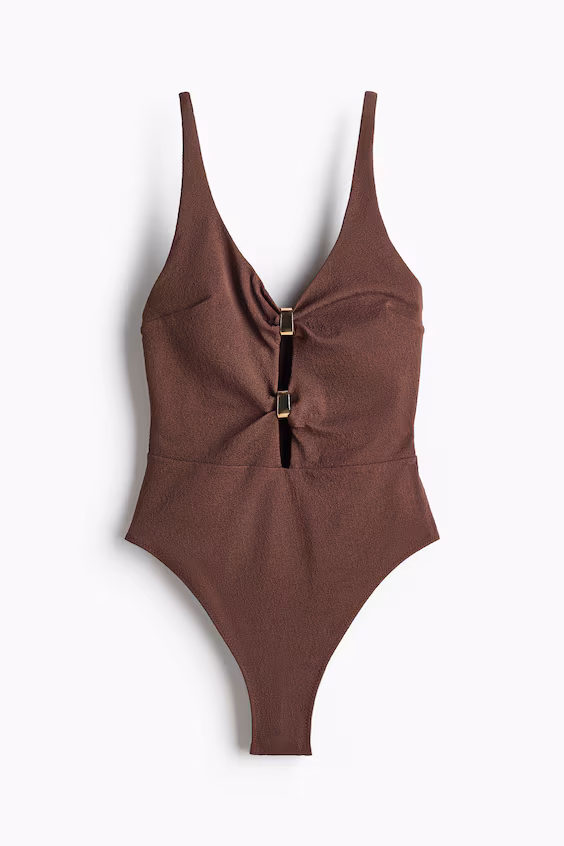 Купальник с упругими чашечками high leg