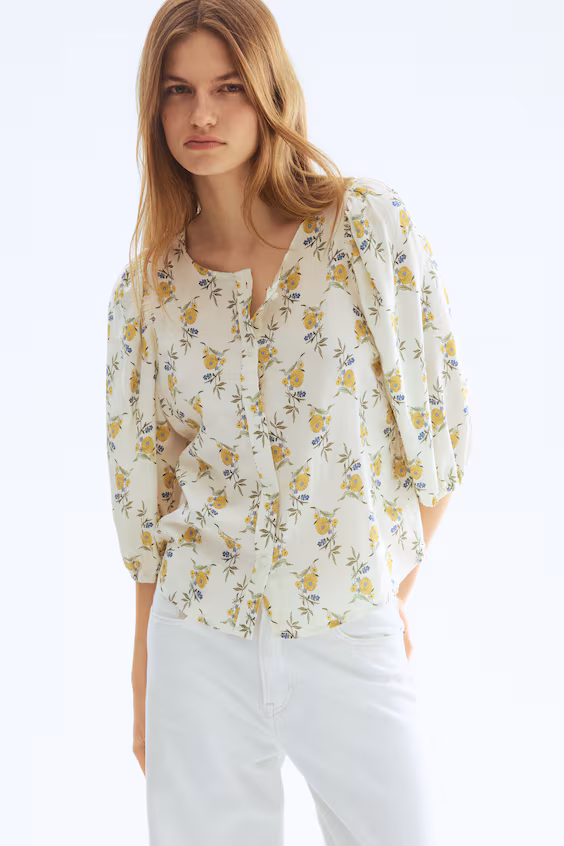 Блузка из смеси льна h&m