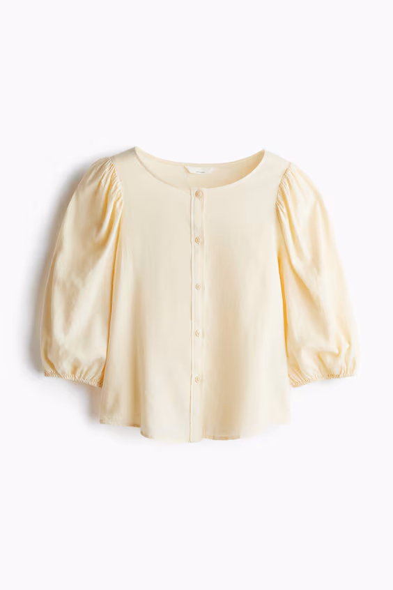 Блуза из смесового льна