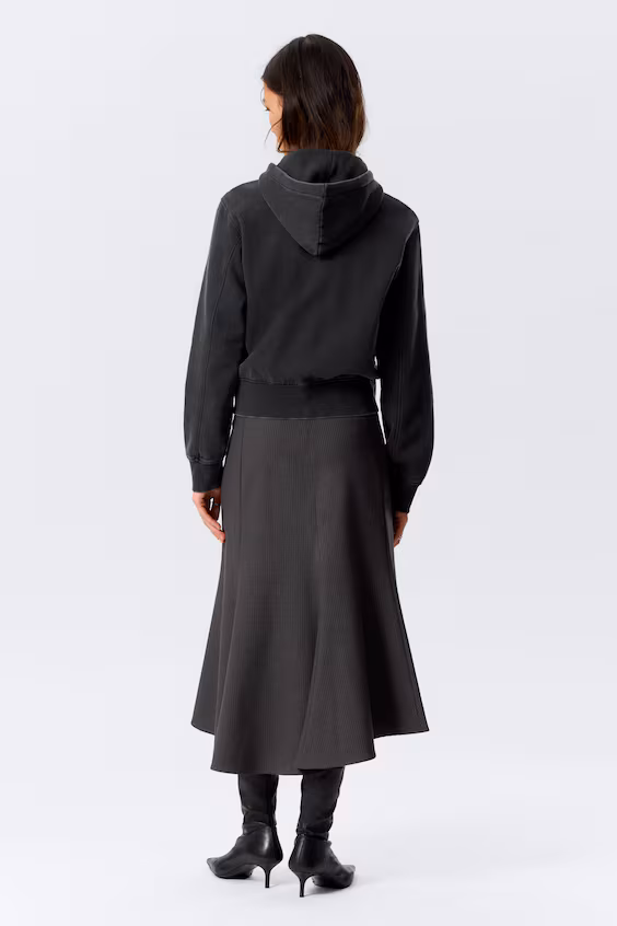 Худи из хлопка с капюшоном и молнией