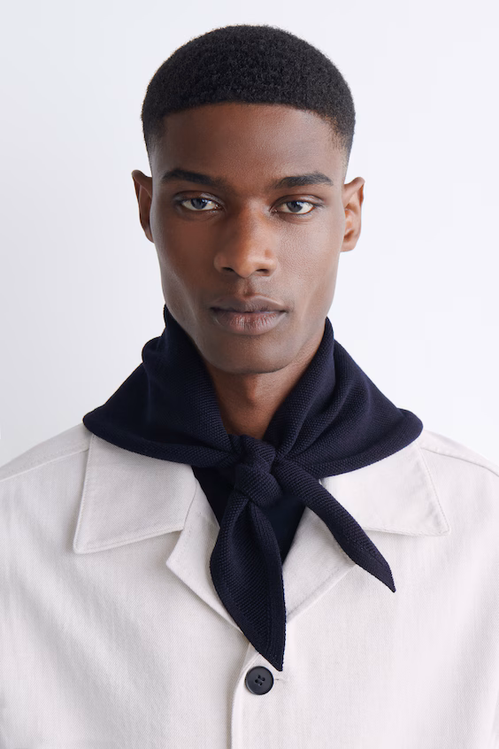 Шарф с текстурой из мериносовой шерсти