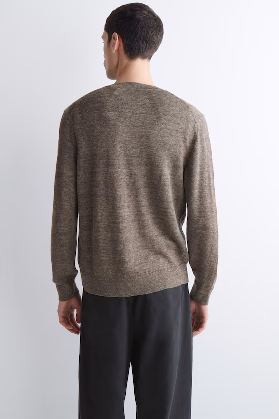 Кардиган из вязаного льна