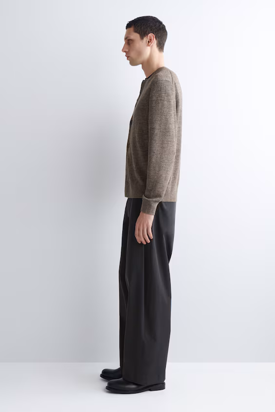 Кардиган из вязаного льна