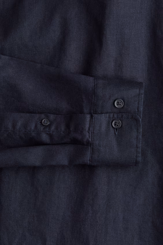 Рубашка из смеси льна regular fit