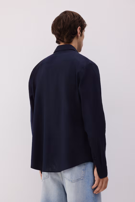 Рубашка из смеси льна regular fit