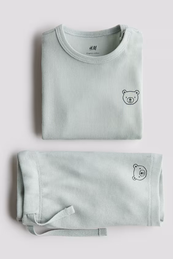 Комплект из 2-х частей из рубчика хлопкового