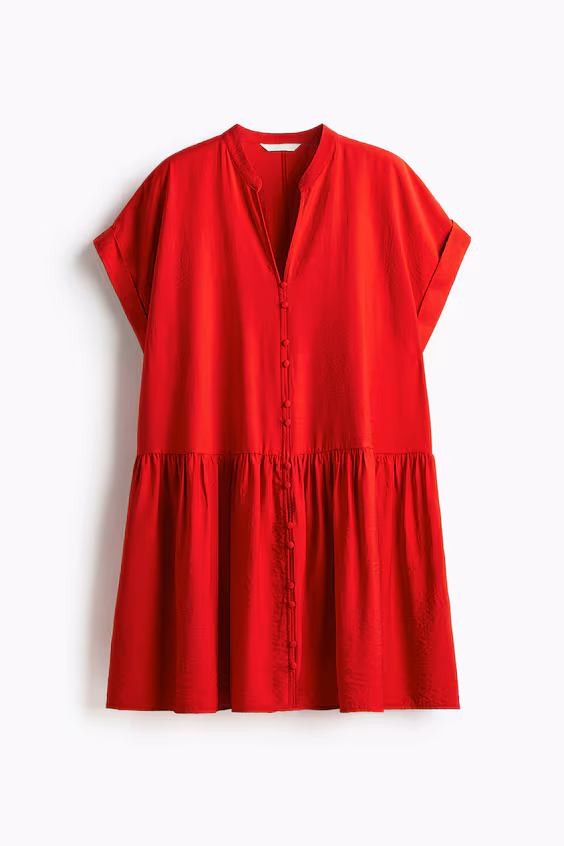 Платье-туника с морщинами