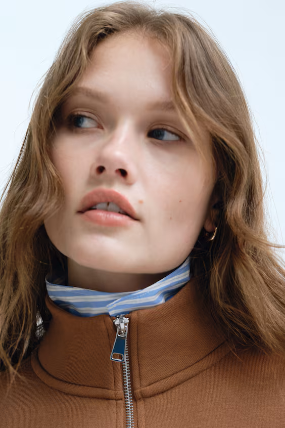 Свитшот с половинчатой молнией