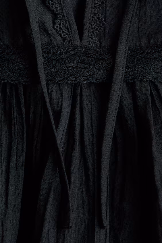 Блузка из хлопка с кружевом