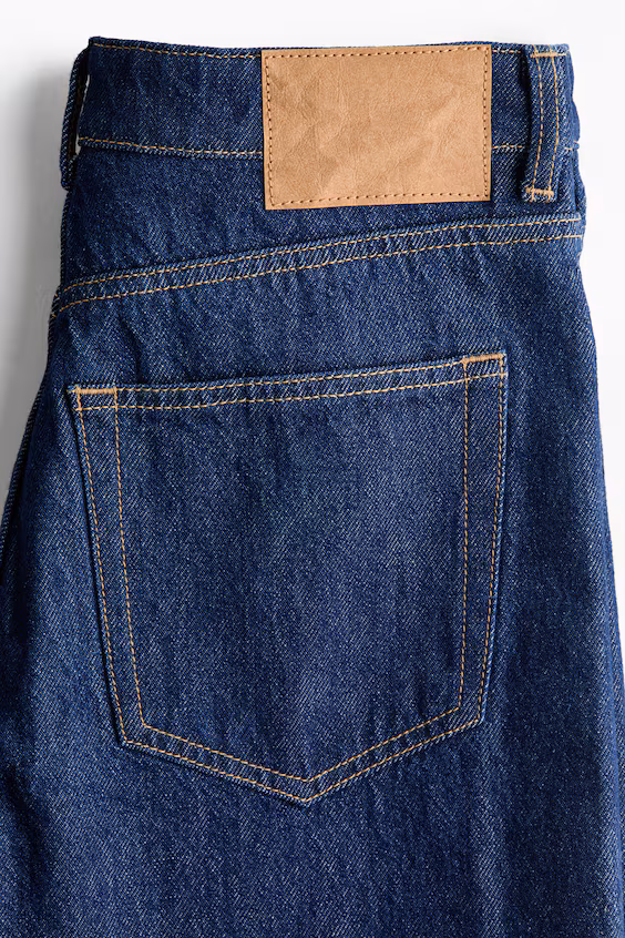 Джинсы wide high