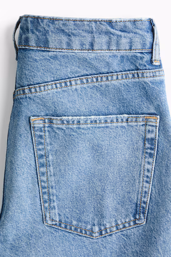 Джинсы с высокой талией до щиколотки mom