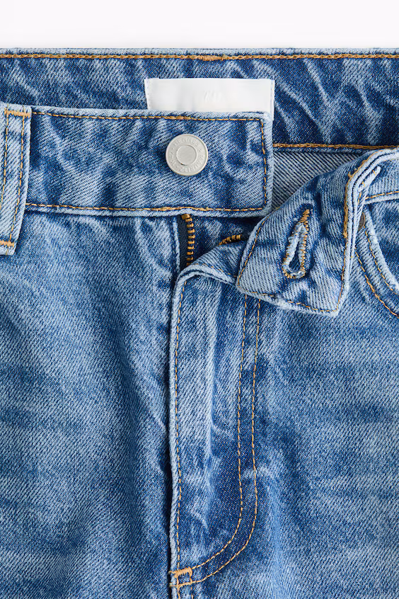 Джинсы с высокой талией до щиколотки mom