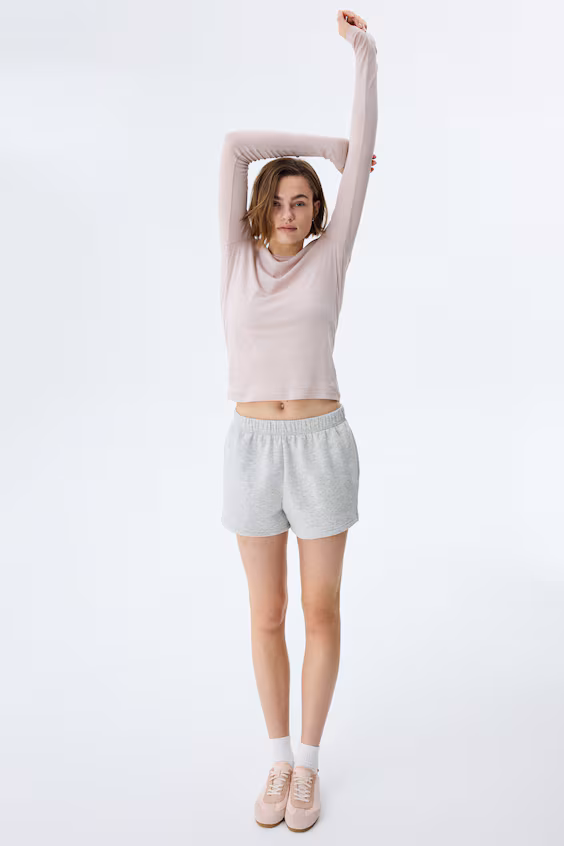 Шорты из хлопкового мольтона