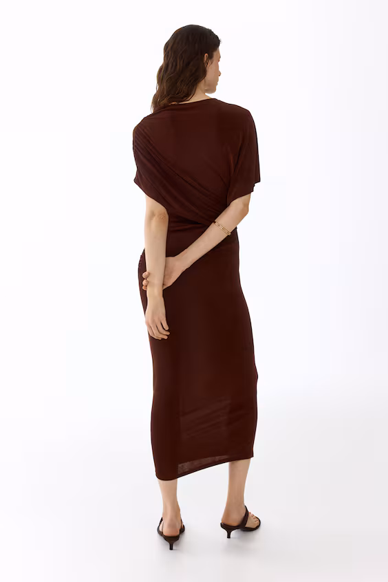Платье с драпировкой из джерси