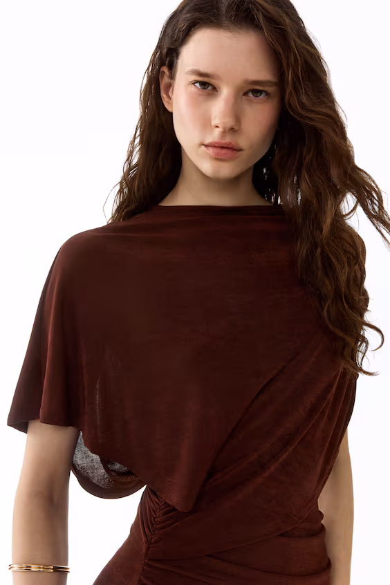 Платье с драпировкой из джерси