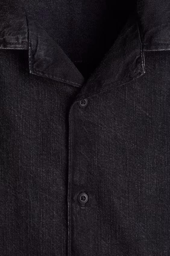 Рубашка курортного стиля из джинсовой ткани regular fit