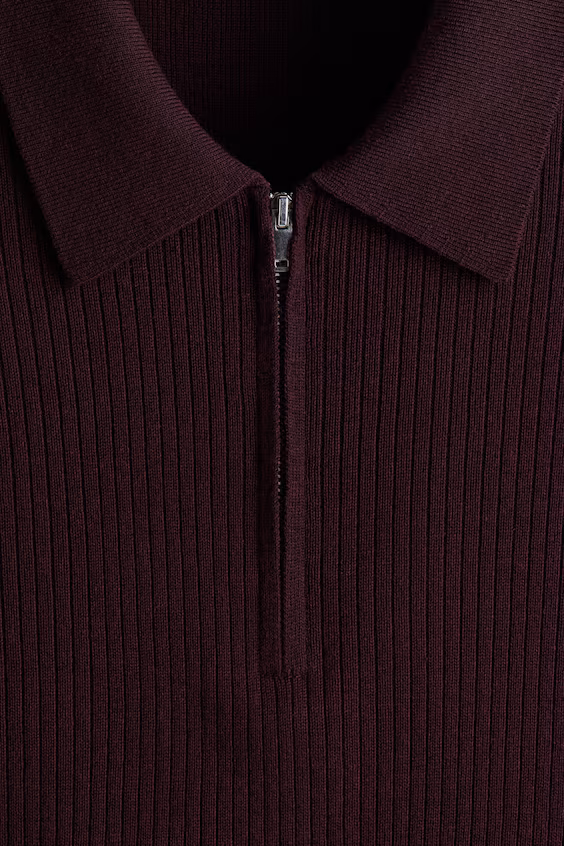 Поло с застежкой-молнией slim fit