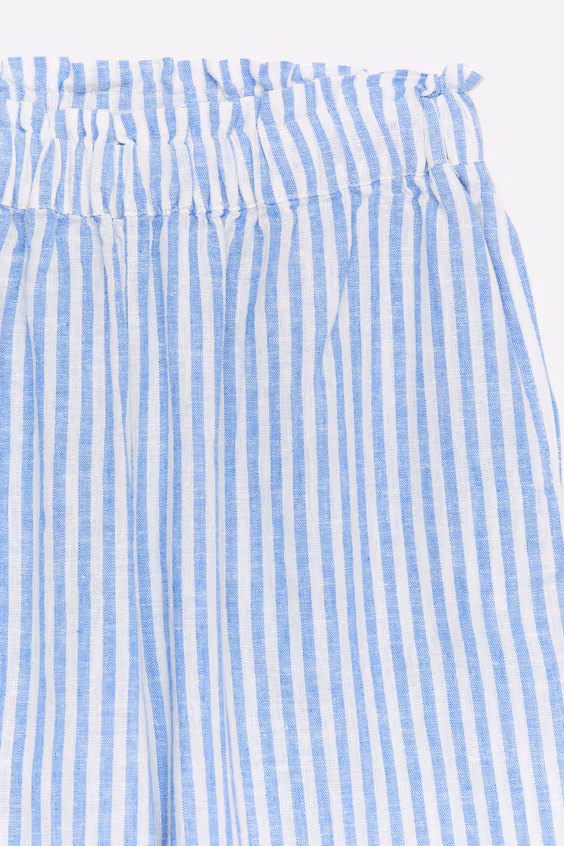 Брюки из льна и хлопка в свободном стиле