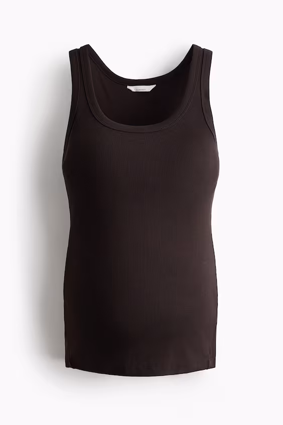 Mama топ без рукавов в рубчик