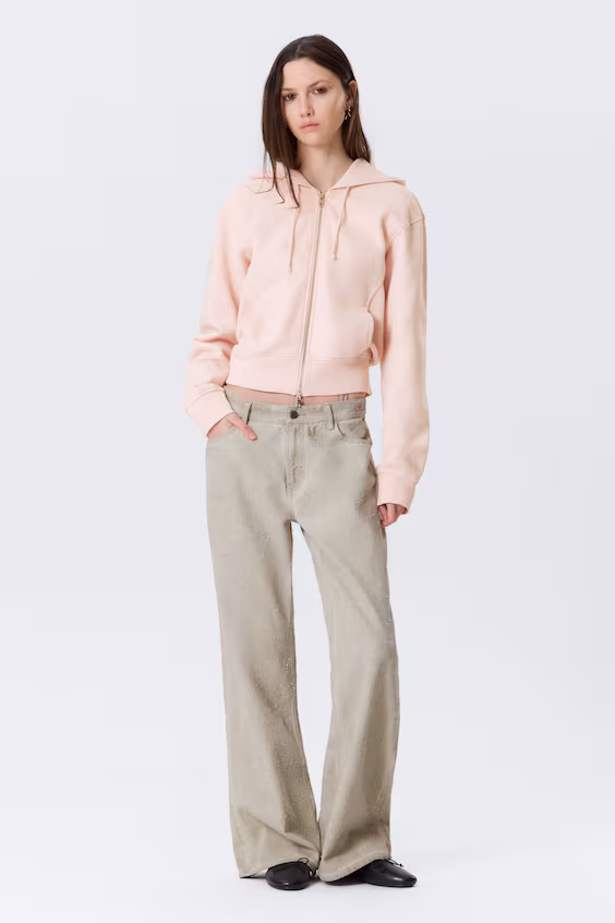 Худи из хлопка с капюшоном и молнией