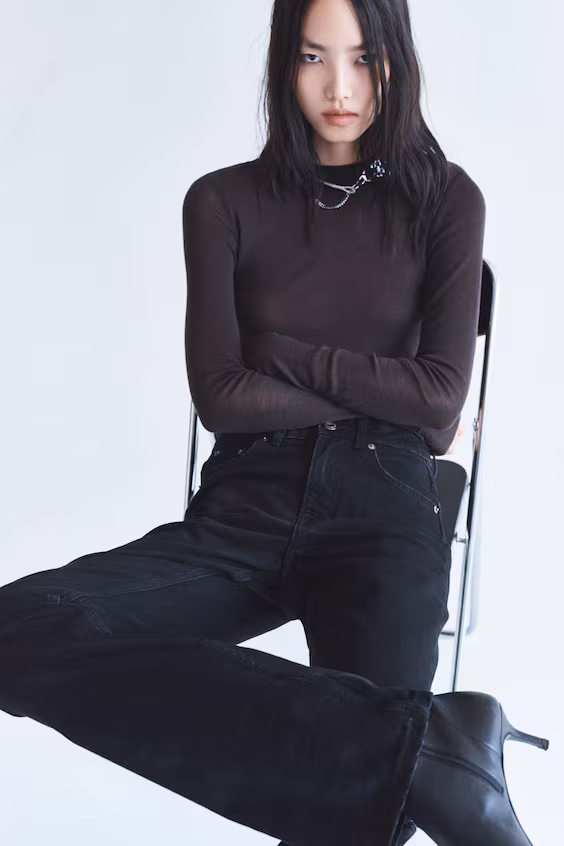 Джинсы прямого кроя h&m