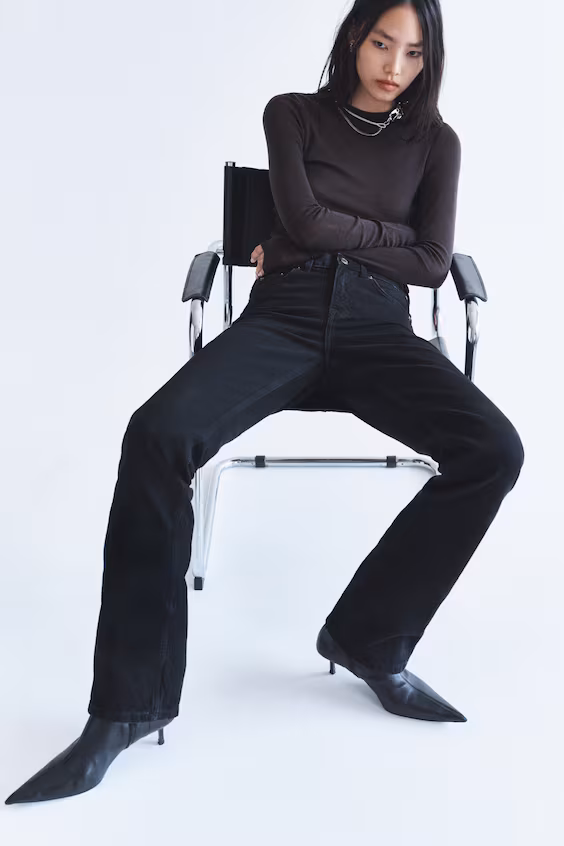 Джинсы прямого кроя h&m