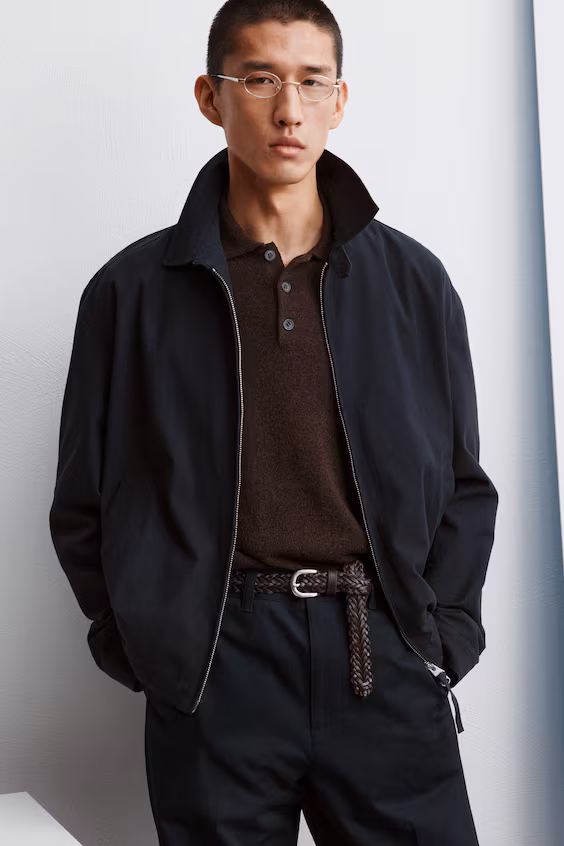 Свитер поло из смеси льна