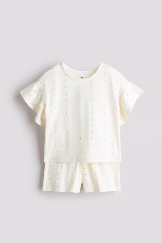 Комплект из 2 предметов с английской вышивкой