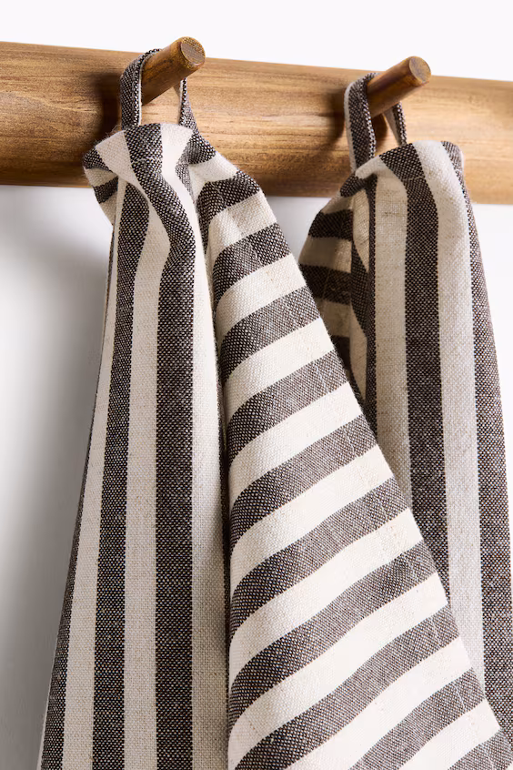Набор из 2 кухонных полотенец из смеси льна