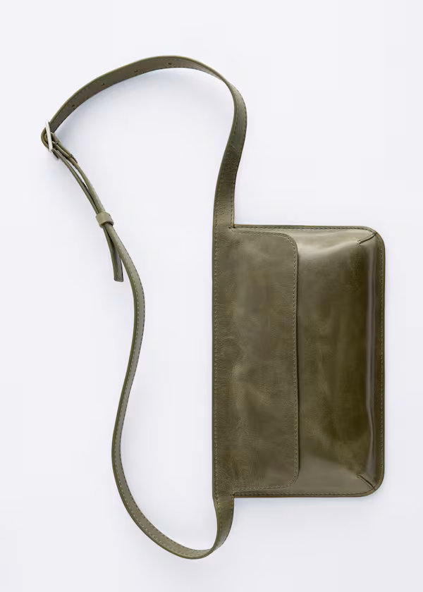 Сумка на пояс из кожи