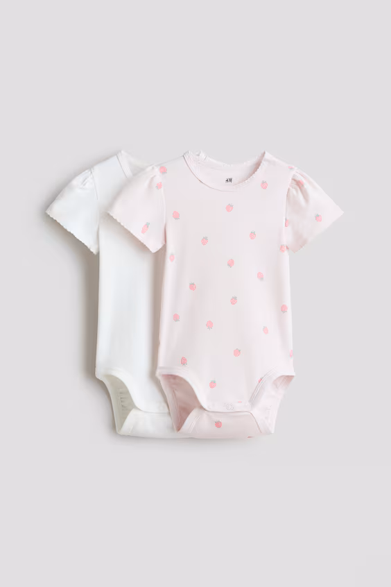 Набор из 2 боди с короткими рукавами