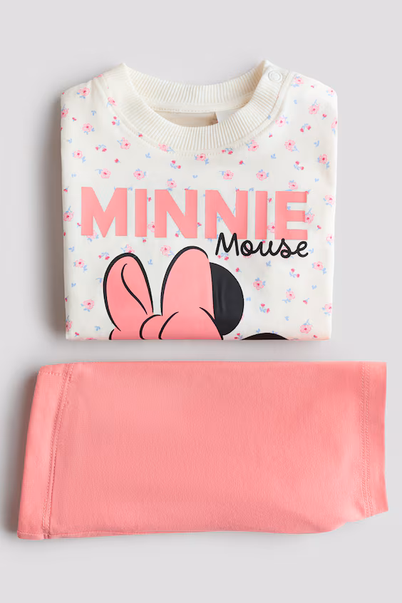 Комплект из 2-х предметов из хлопка с принтом