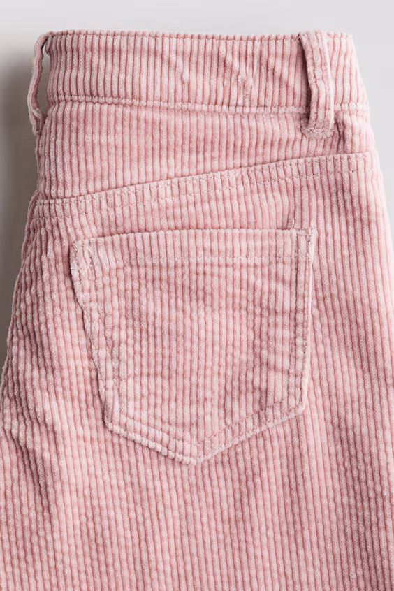 Широкие хлопковые брюки из бархата