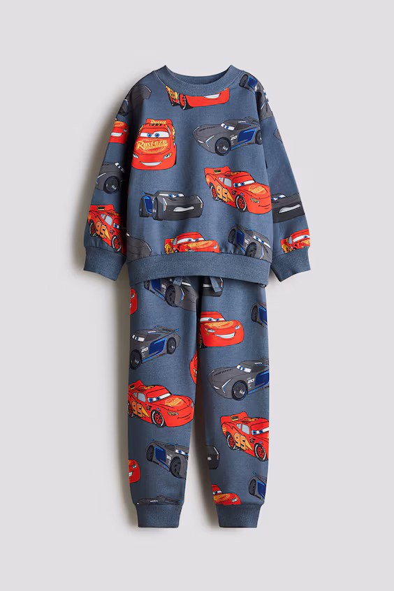 Набор из 2-х предметов из футера с принтом